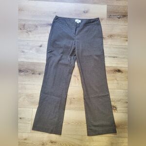 LOFT Brown Houndstooth Trousers Size 4 Euc